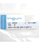 Ingun Kontaktstifte HSS-118 306 200 A 2207 U (100Stk.) OVP