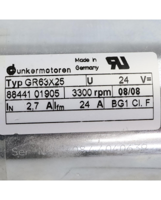 Dunkermotoren DC-Getriebemotor GR63X25 + PLG52 i=91,12:1 NOV