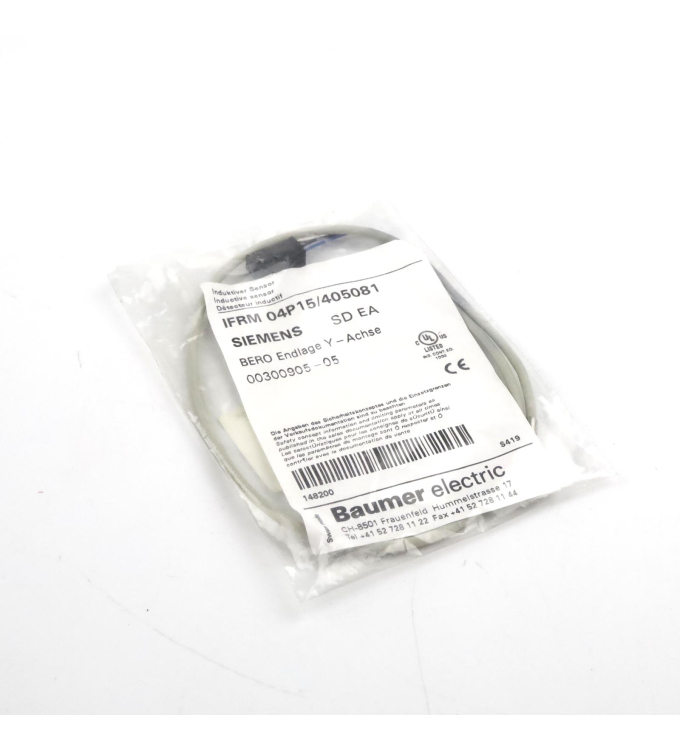Baumer electric induktiver Näherungsschalter IFRM 04P15/405081 OVP
