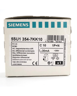 Siemens FI/LS-Schalter 5SU1354-7KK10 OVP