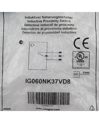 wenglor induktiver Näherungsschalter IG060NK37VD8 OVP