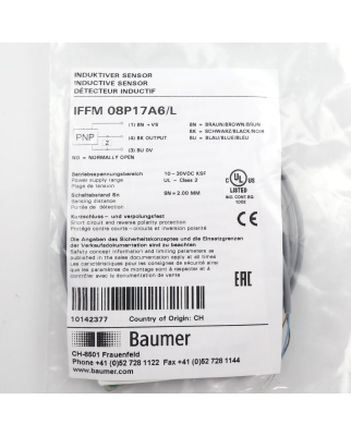 Baumer electric Induktiver Näherungsschalter IFFM...