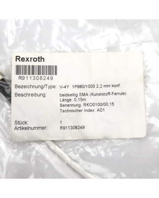 Rexroth Optik-Kabel RKO0100/000,15 R911308249 OVP