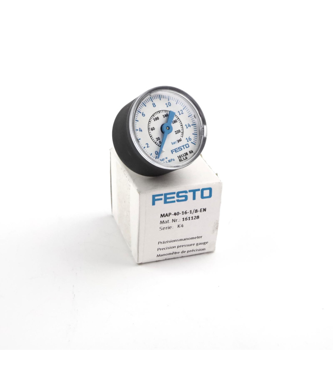 Festo Präzisionsmanometer MAP-40-16-1/8-EN 161128 OVP