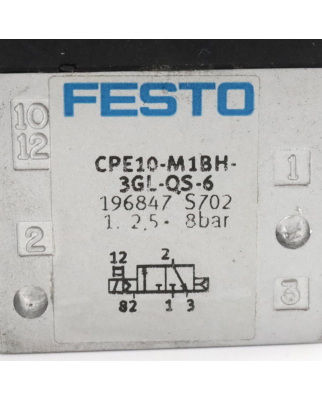 Festo Magnetventil CPE10-M1BH-3GL-QS-6 196847 GEB
