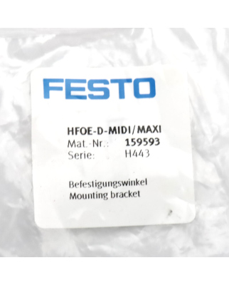 Festo Befestigungswinkel HFOE-D-MIDI/MAXI 159593 (2Stk.) OVP