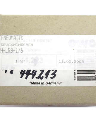 Ewo Druckminderer H-LRB-1/8 444.213 OVP