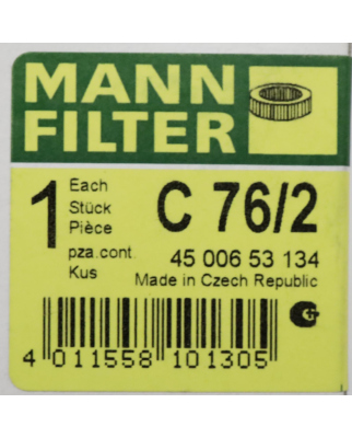 Mann Filter Luftfilter C 76/2 4500653134 OVP