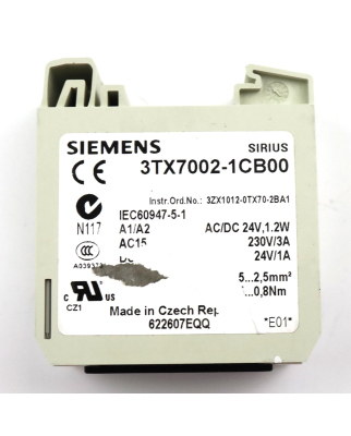 Siemens Relaiskoppler 3TX7002-1CB00 NOV