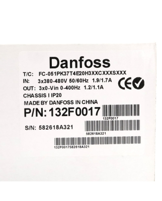 Danfoss Frequenzumrichter 132F0017...
