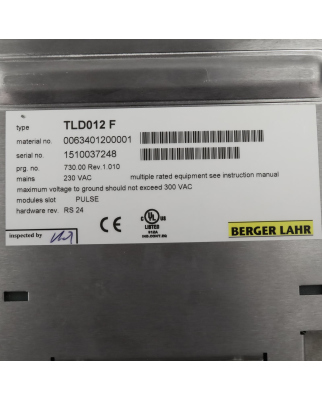 Berger Lahr Umrichter TLD012 F 0063401200001 GEB