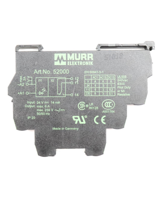 Murr elektronik Ausgangsrelais MIRO 6,2 24VDC-1U 52000...