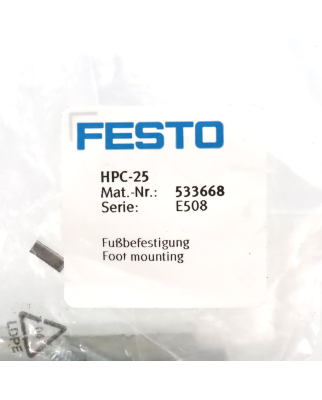 Festo Fußbefestigung HPC-25 533668 OVP