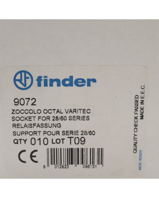 Finder Relaisfassung 90.72 9072 10A 400VAC (10Stk.) OVP