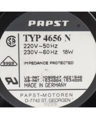 ebm-papst Axiallüfter 4656 N 220VAC GEB