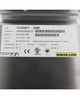 Berger Lahr Twin Line TLC538F SAM 0063453890009 OVP