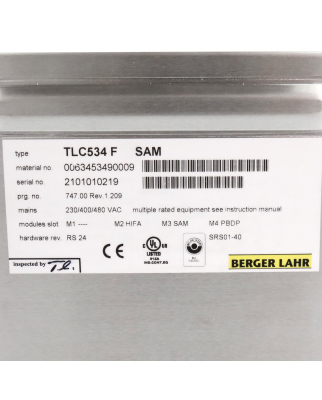 Berger Lahr Twin Line TLC534F SAM 0063453490009 OVP