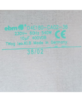 ebm-papst Radialventilator D4E180-CA02-36 230V GEB