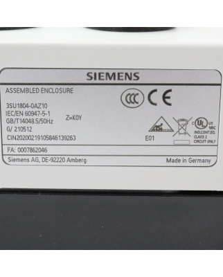 Siemens AS-Interface-Gehäuse 3SU1804-0AZ10 Z=K0Y OVP