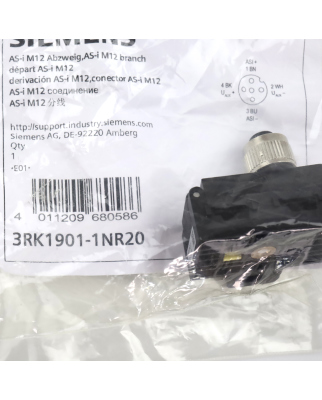 Siemens AS-Interface Abzweig 3RK1901-1NR20 OVP
