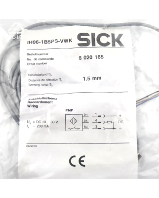 Sick Näherungssensor IH06-1B5PS-VWK 6020165 OVP