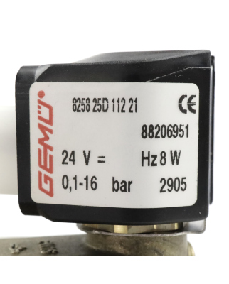 GEMÜ Magnetventil 8258 25D 112 21 88206951 24DC NOV