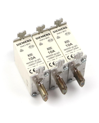 Siemens NH-Sicherungseinsatz 3NA3 803 10A (3Stk.) NOV