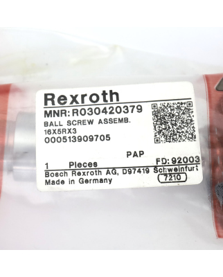 Rexroth Kugelgewindetrieb 16X5RX3 R030420379 NOV