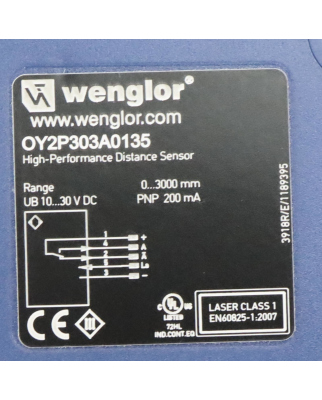 Wenglor Laser-Distanzsensor OY2P303A0135 OVP