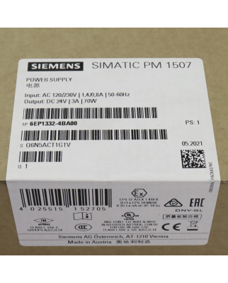Siemens Stromversorgung PM1507 6EP1332-4BA00 SIE