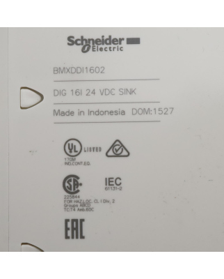 Schneider Electric Digital Input Modicon BMXDDI1602 391000 OVP