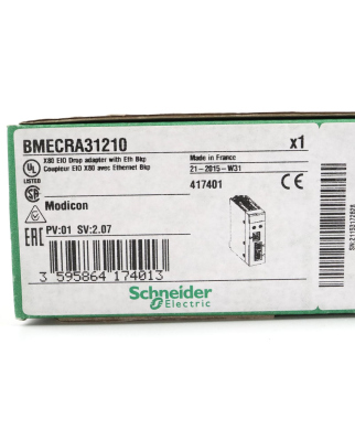 Schneider Electric X80-E-RIO-Kopfadapter BMECRA31210 417401 OVP