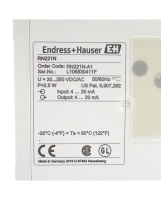 Endress+Hauser Speisetrenner RN221N RN221N-A1 OVP
