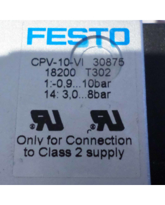 Festo Ventilinsel CPV-10-VI 18200 T302 GEB
