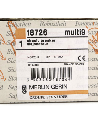 MERLIN GERIN multi9 Leistungsschalter NG125H 18726 25A OVP