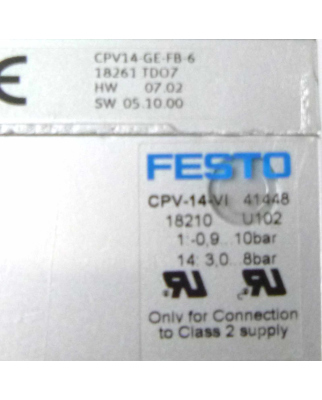 Festo Ventilinsel CPV-14-VI Teile-Nr. 41448 18210 NOV