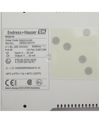 Endress+Hauser Speisetrenner RN221N RN221N-B3 NOV