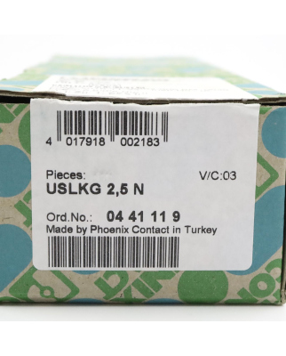 Phoenix Contact Schutzleiter-Reihenklemme USLKG 2,5 N 0441119 (15Stk.) OVP