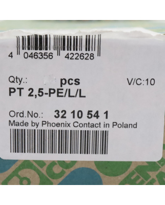 Phoenix Contact Schutzleiter-Reihenklemme PT 2,5-PE/L/L 3210541 (29Stk.) OVP