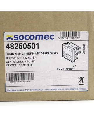 SOCOMEC Multifunktionsmessgerät 48250501 OVP