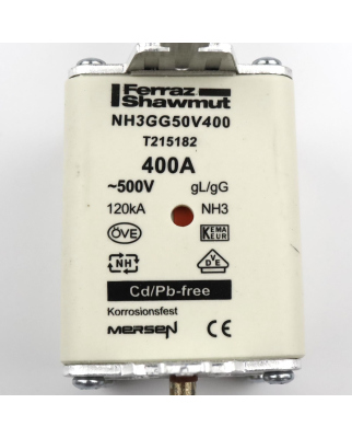 Ferraz-Shawmut/Mersen NH-Sicherungseinsatz NH3GG50V400 500V 400A OVP