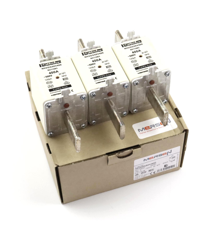 Ferraz-Shawmut/Mersen NH-Sicherungseinsatz NH2GG50V400 500V 400A (3Stk.) OVP