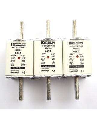Ferraz-Shawmut/Mersen NH-Sicherungseinsatz NH2GG50V400 500V 400A (3Stk.) OVP