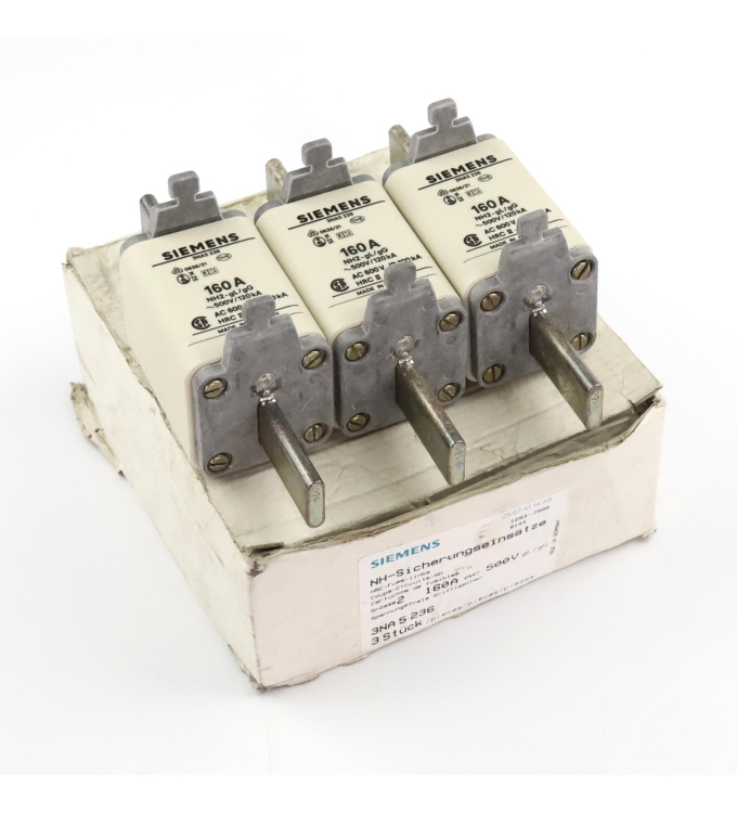 Siemens NH-Sicherungseinsatz 3NA5 236 160A (3Stk.) OVP