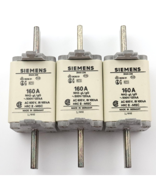 Siemens NH-Sicherungseinsatz 3NA5 236 160A (3Stk.) OVP