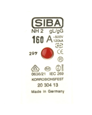 SIBA NH-Sicherungseinsatz 20 304 13.160 160A 500V (3Stk.) OVP