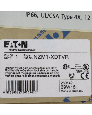 Eaton Drehgriff NZM1-XDTVR 260142 OVP