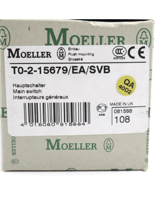 Moeller Hauptschalter T0-2-15679/EA/SVB 081588 OVP