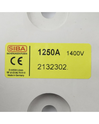 SIBA Sicherungsunterteil 2132302 1250A 1400V OVP
