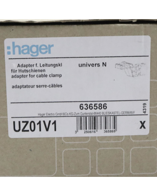 hager Adapter UZ01V1 (16Stk.) OVP